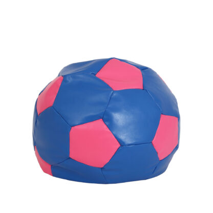Fotoliu tip minge Mondo Ball, Bean Bag, albastru-roz, imitatie piele, 74 cm - imagine 5