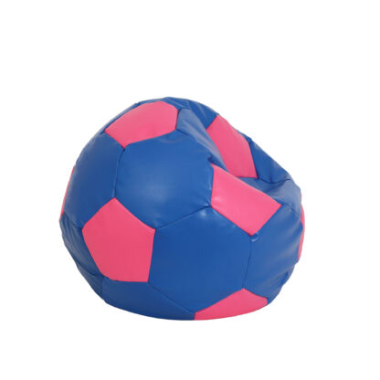 Fotoliu tip minge Mondo Ball, Bean Bag, albastru-roz, imitatie piele, 74 cm - imagine 2
