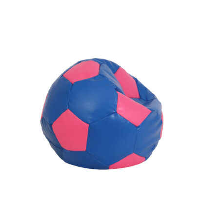 Fotoliu tip minge Mondo Ball, Bean Bag, albastru-roz, imitatie piele, 74 cm - imagine 4
