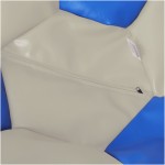 Fotoliu tip minge Mondo Ball, Bean Bag, crem-albastru, imitatie piele, 74 cm - imagine 3