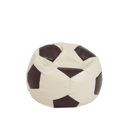 Fotoliu tip minge Mondo Ball, Bean Bag, crem-maro, imitatie piele, 74 cm