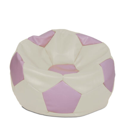 Fotoliu tip minge Mondo Ball, Bean Bag, crem-mov, imitatie piele, 74 cm