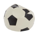 Fotoliu tip minge Mondo Ball, Bean Bag, crem-negru, imitatie piele, 74 cm - imagine 2