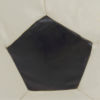 Fotoliu tip minge Mondo Ball, Bean Bag, crem-negru, imitatie piele, 74 cm - imagine 5