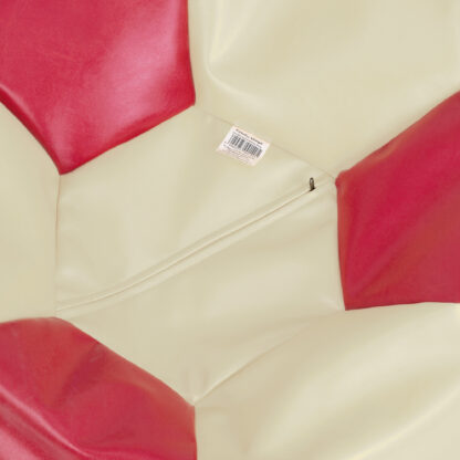 Fotoliu tip minge Mondo Ball, Bean Bag, crem-rosu, imitatie piele, 74 cm - imagine 6