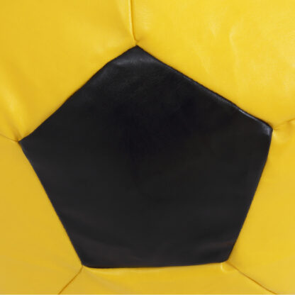Fotoliu tip minge Mondo Ball, Bean Bag, galben-negru, imitatie piele, 74 cm - imagine 6