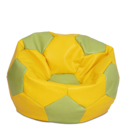 Fotoliu tip minge Mondo Ball, Bean Bag, galben-verde, imitatie piele, 74 cm