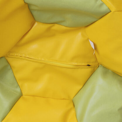 Fotoliu tip minge Mondo Ball, Bean Bag, galben-verde, imitatie piele, 74 cm - imagine 3