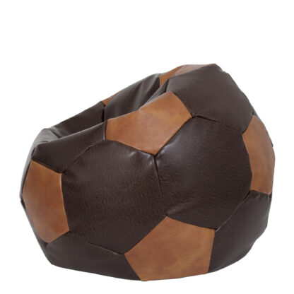 Fotoliu tip minge Mondo Ball, Bean Bag, maro-cognac, imitatie piele, 74 cm - imagine 3