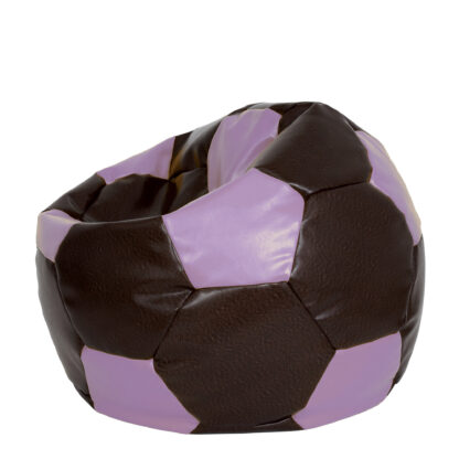 Fotoliu tip minge Mondo Ball, Bean Bag, maro-mov, imitatie piele, 74 cm - imagine 3