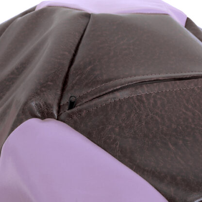 Fotoliu tip minge Mondo Ball, Bean Bag, maro-mov, imitatie piele, 74 cm - imagine 2