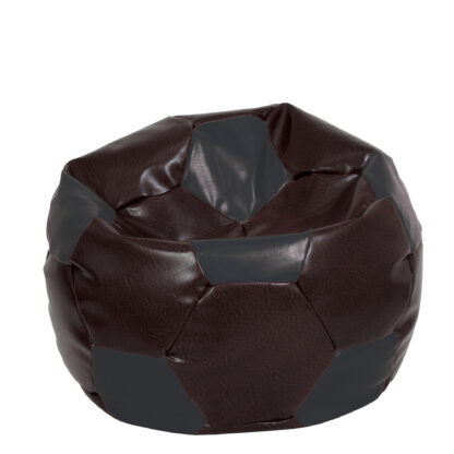 Fotoliu tip minge Mondo Ball, Bean Bag, maro-negru, imitatie piele, 74 cm