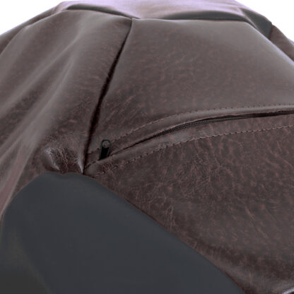 Fotoliu tip minge Mondo Ball, Bean Bag, maro-negru, imitatie piele, 74 cm - imagine 2