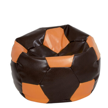 Fotoliu tip minge Mondo Ball, Bean Bag, maro-portocaliu, imitatie piele, 74 cm