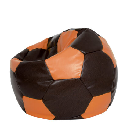 Fotoliu tip minge Mondo Ball, Bean Bag, maro-portocaliu, imitatie piele, 74 cm - imagine 2
