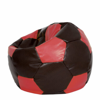 Fotoliu tip minge Mondo Ball, Bean Bag, maro-rosu, imitatie piele, 74 cm - imagine 2