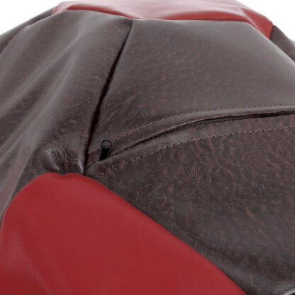 Fotoliu tip minge Mondo Ball, Bean Bag, maro-rosu, imitatie piele, 74 cm - imagine 3
