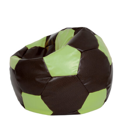 Fotoliu tip minge Mondo Ball, Bean Bag, maro-verde, imitatie piele, 74 cm - imagine 3