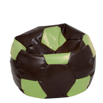 Fotoliu tip minge Mondo Ball, Bean Bag, maro-verde, imitatie piele, 74 cm