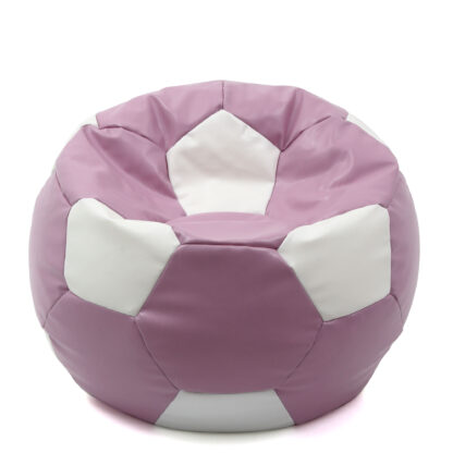 Fotoliu tip minge Mondo Ball, Bean Bag, mov-alb, imitatie piele, 74 cm