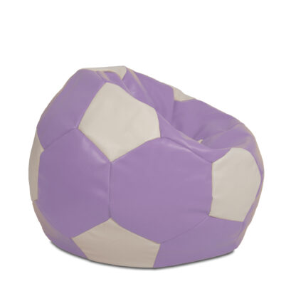 Fotoliu tip minge Mondo Ball, Bean Bag, mov-crem, imitatie piele, 74 cm - imagine 2