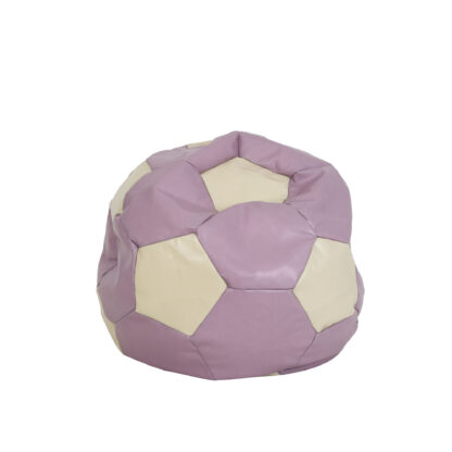 Fotoliu tip minge Baby Ball, Bean Bag, mov-crem, imitatie piele, 59 cm