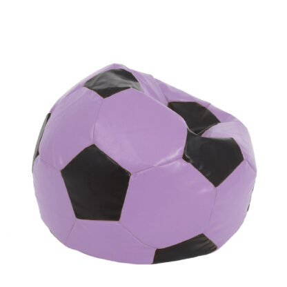 Fotoliu tip minge Mondo Ball, Bean Bag, mov-negru, imitatie piele, 74 cm - imagine 2