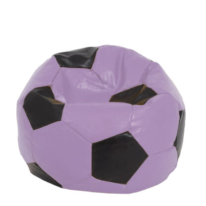 Fotoliu tip minge Mondo Ball, Bean Bag, mov-negru, imitatie piele, 74 cm - imagine 3
