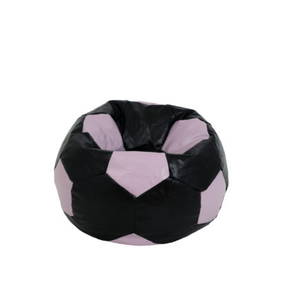 Fotoliu tip minge Mondo Ball, Bean Bag, negru-mov, imitatie piele, 74 cm