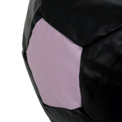 Fotoliu tip minge Mondo Ball, Bean Bag, negru-mov, imitatie piele, 74 cm - imagine 4