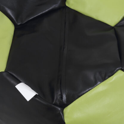 Fotoliu tip minge Mondo Ball, Bean Bag, negru-verde, imitatie piele, 74 cm - imagine 4