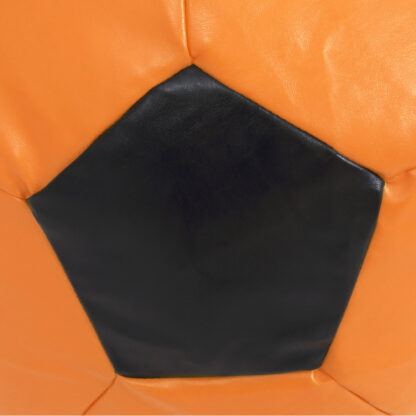 Fotoliu tip minge Mondo Ball, Bean Bag, portocaliu-negru, imitatie piele, 74 cm - imagine 4