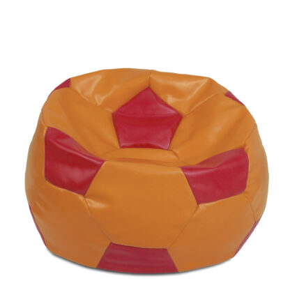 Fotoliu tip minge Mondo Ball, Bean Bag, portocaliu-rosu, imitatie piele, 74 cm