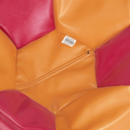 Fotoliu tip minge Mondo Ball, Bean Bag, portocaliu-rosu, imitatie piele, 74 cm - imagine 4