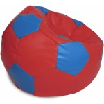 Fotoliu tip minge Mondo Ball, Bean Bag, rosu-albastru, imitatie piele, 74 cm - imagine 2