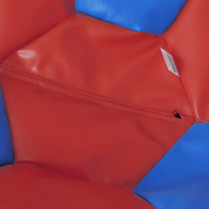 Fotoliu tip minge Mondo Ball, Bean Bag, rosu-albastru, imitatie piele, 74 cm - imagine 4
