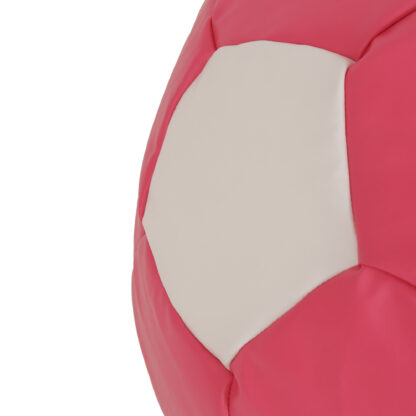 Fotoliu tip minge Mondo Ball, Bean Bag, roz-alb, imitatie piele, 74 cm - imagine 4