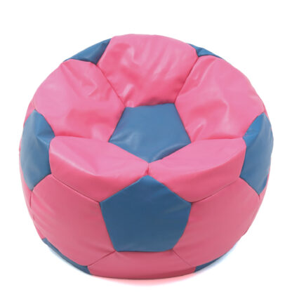 Fotoliu tip minge Baby Ball, Bean Bag, roz-albastru, imitatie piele, 59 cm