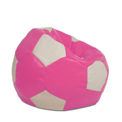 Fotoliu tip minge Mondo Ball, Bean Bag, roz-crem, imitatie piele, 74 cm - imagine 2