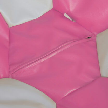 Fotoliu tip minge Mondo Ball, Bean Bag, roz-crem, imitatie piele, 74 cm - imagine 3