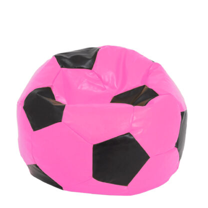 Fotoliu tip minge Mondo Ball, Bean Bag, roz-negru, imitatie piele, 74 cm