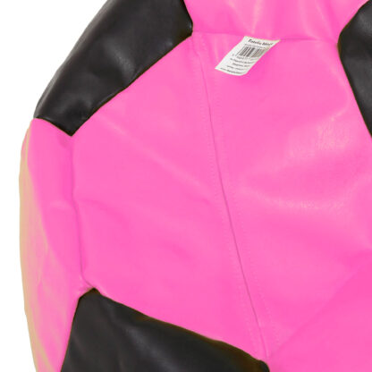 Fotoliu tip minge Mondo Ball, Bean Bag, roz-negru, imitatie piele, 74 cm - imagine 4