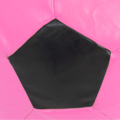 Fotoliu tip minge Mondo Ball, Bean Bag, roz-negru, imitatie piele, 74 cm - imagine 5