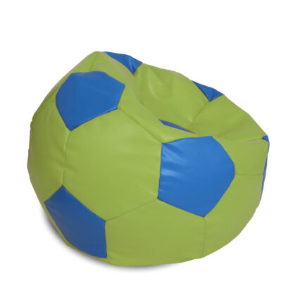 Fotoliu tip minge Mondo Ball, Bean Bag, verde-albastru, imitatie piele, 74 cm - imagine 3