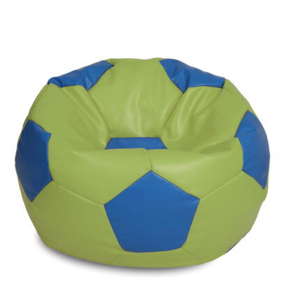 Fotoliu tip minge Mondo Ball, Bean Bag, verde-albastru, imitatie piele, 74 cm