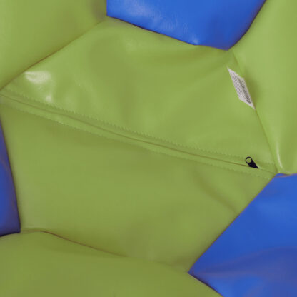 Fotoliu tip minge Mondo Ball, Bean Bag, verde-albastru, imitatie piele, 74 cm - imagine 4