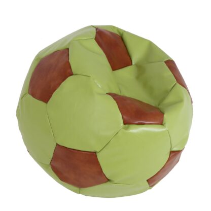 Fotoliu tip minge Mondo Ball, Bean Bag, verde-cognac, imitatie piele, 74 cm - imagine 4