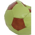 Fotoliu tip minge Mondo Ball, Bean Bag, verde-cognac, imitatie piele, 74 cm - imagine 5
