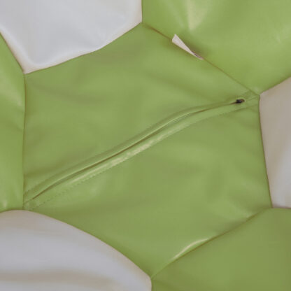 Fotoliu tip minge Mondo Ball, Bean Bag, verde-crem, imitatie piele, 74 cm - imagine 4