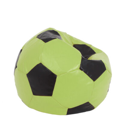 Fotoliu tip minge Mondo Ball, Bean Bag, verde-negru, imitatie piele, 74 cm - imagine 3